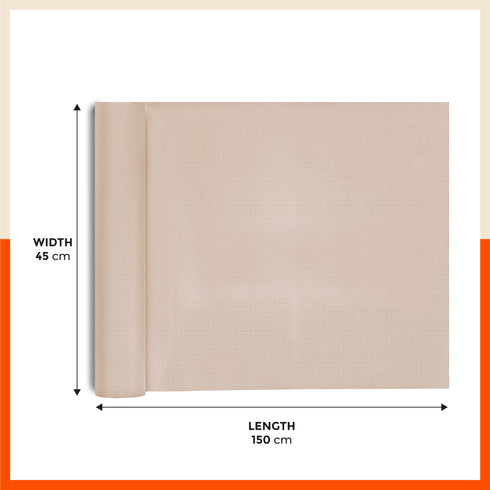 Vega Multipurpose Diamond Texture Shelf Liner | Beige ( 45cm X 150cm 380 GSM Pack of 3 )